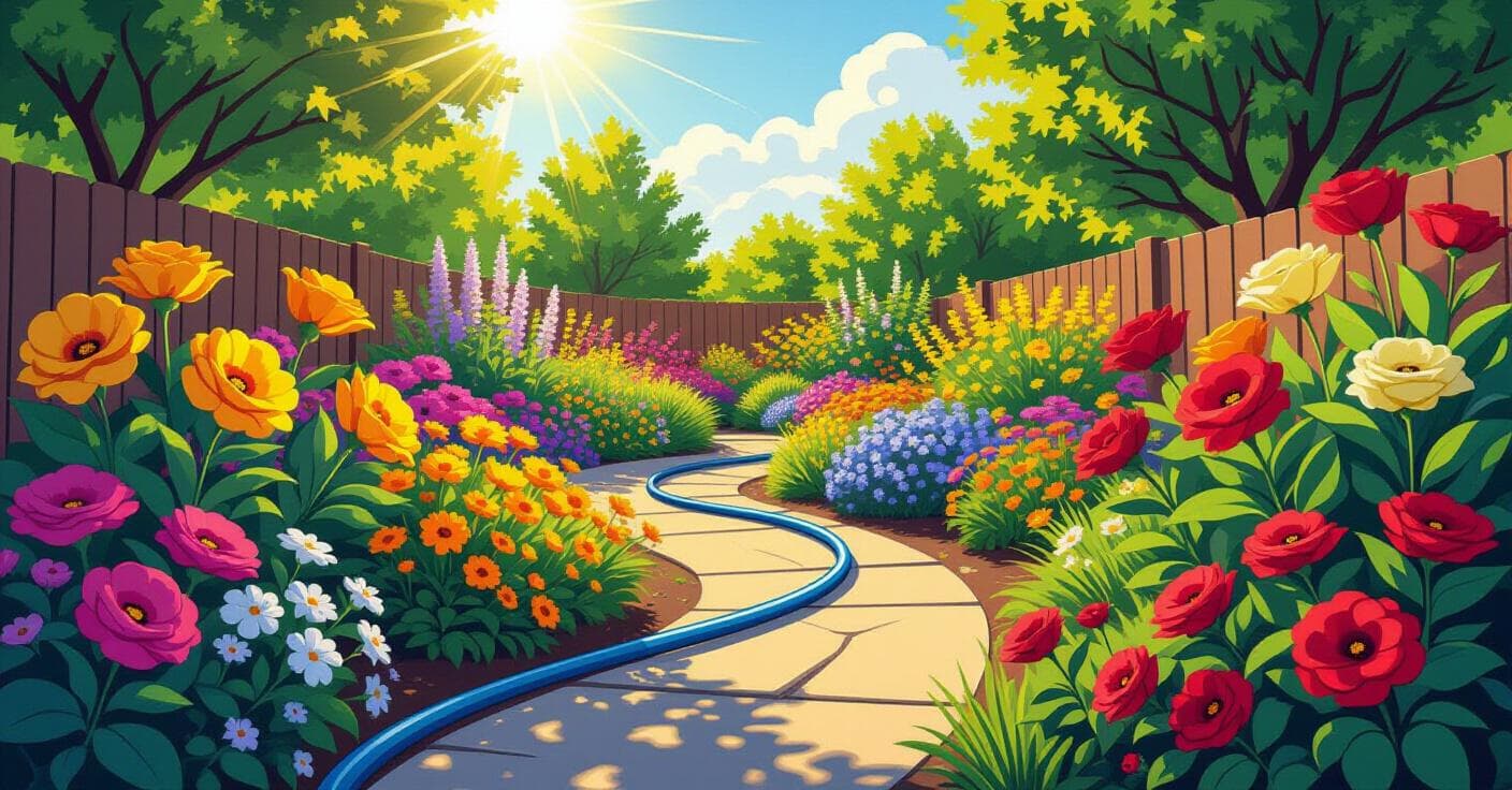 水やり過ぎずに多年草の花びらを2倍にする5つのソーカーホース活用術