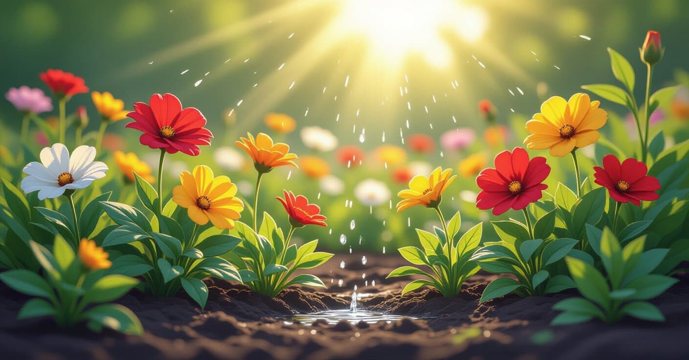 しおれた花を輝かせる：乾燥した一年草の緊急給水プラン