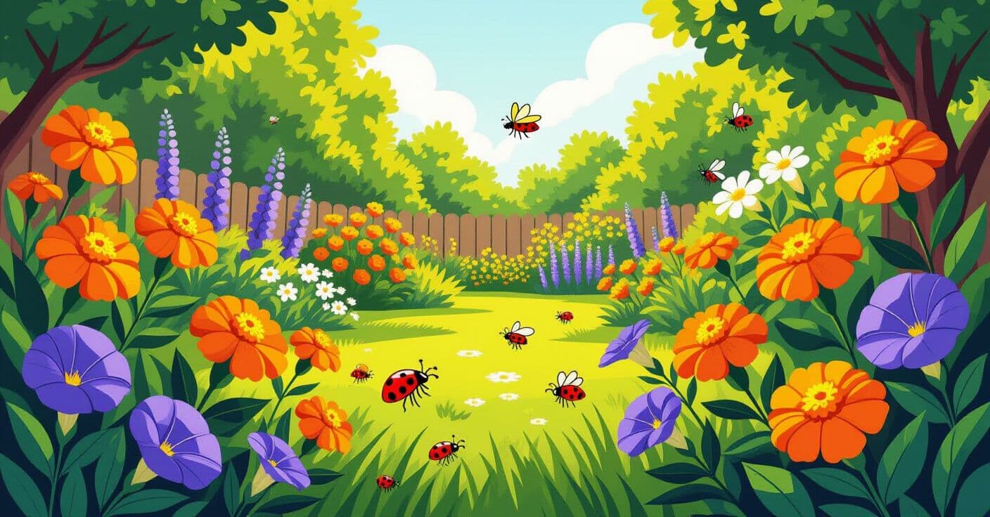 マリーゴールドからアサガオまで：天敵を呼び寄せる7つの蜜豊富な花