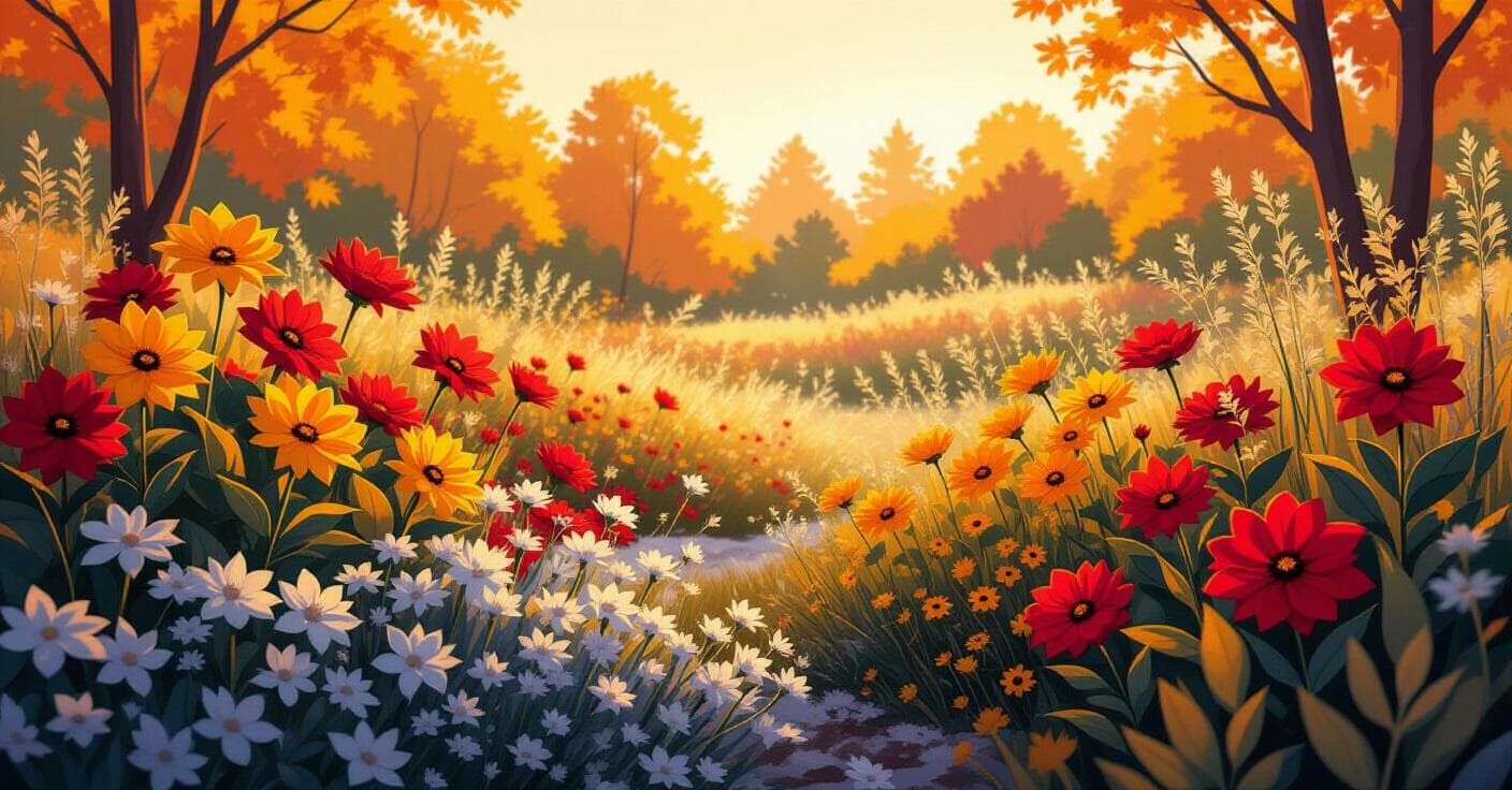 遅咲きの開花ブースター：秋の霜を乗り切る多年草と一年草