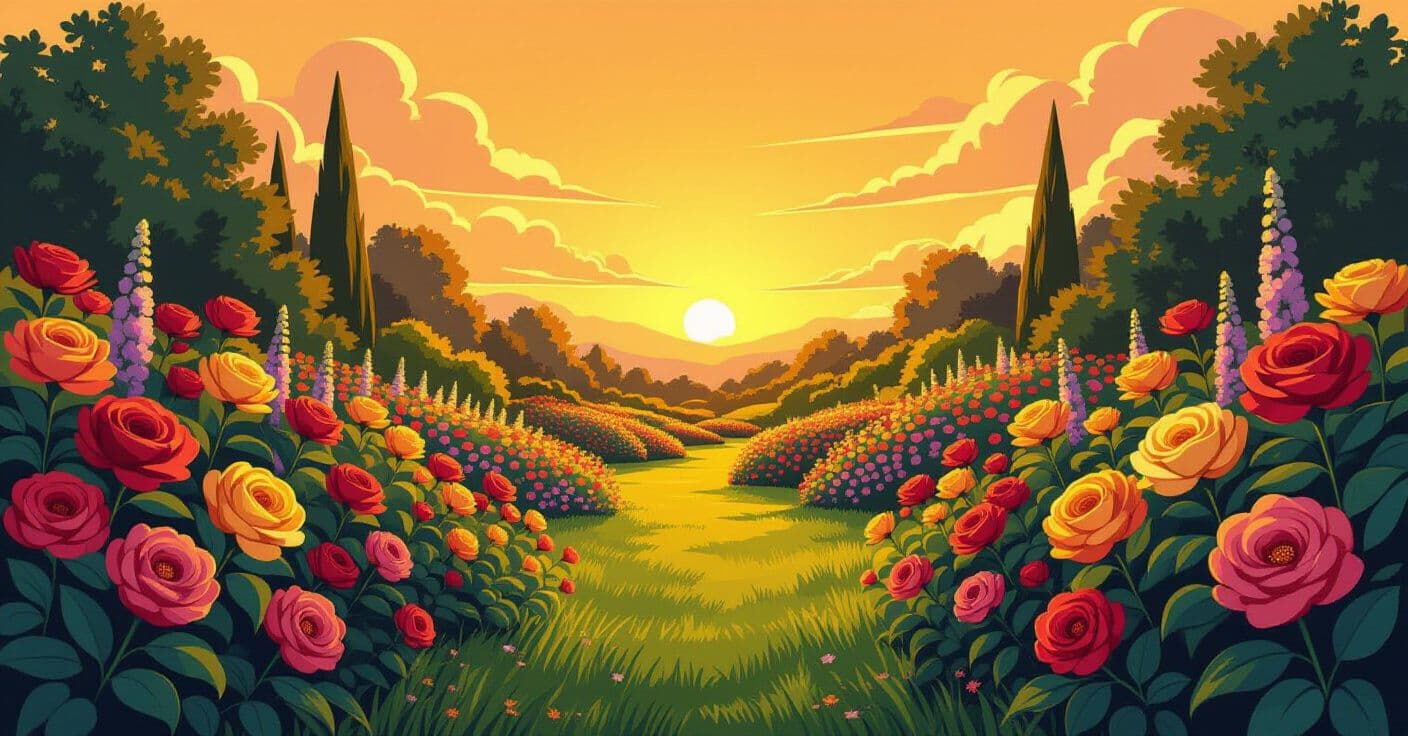 背の高い花を正しく支柱立て：ドラマチックな花壇のための7つの高さ別階層化テクニック