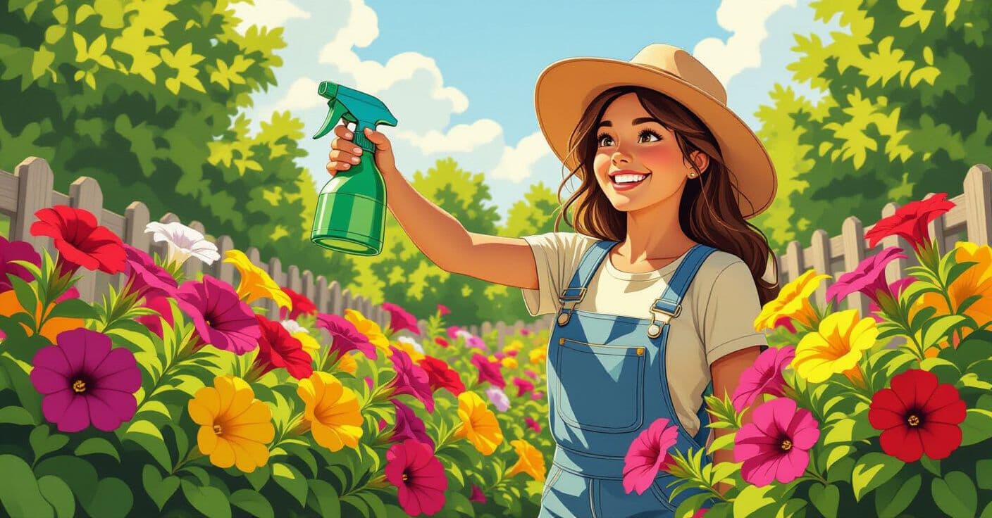 白いカビを即ストップ！ペチュニアのベッドをカビから守る有機スプレーレシピ