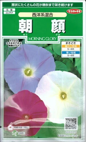 花種子 朝顔「西洋系混合」1ml